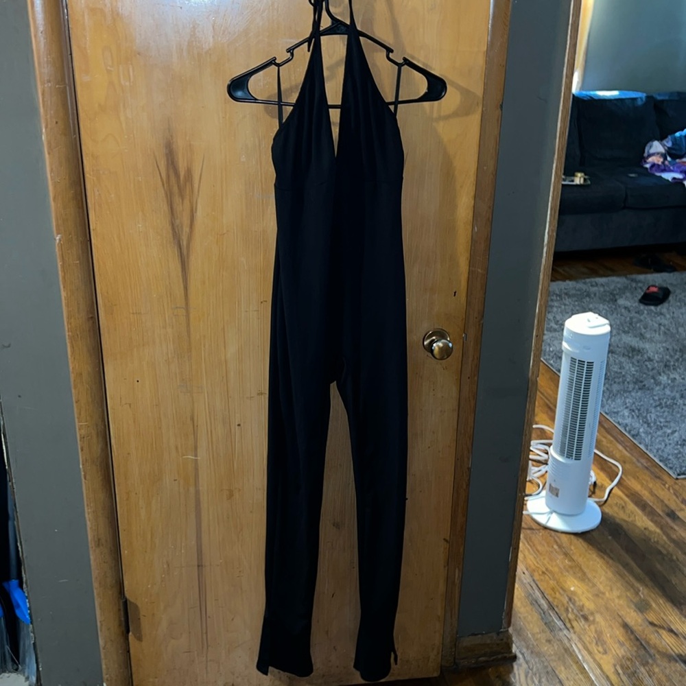 Black pant romper
